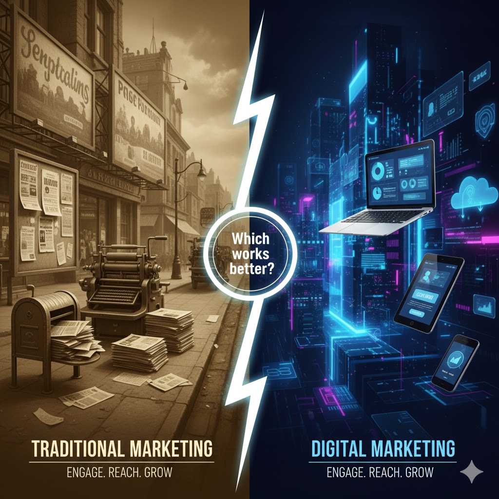 Traditional marketing and digital marketing